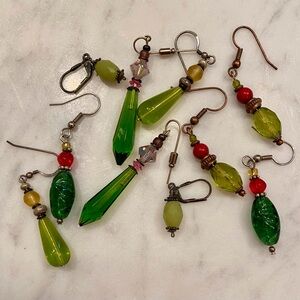 Morgan Kari Designs vintage green earrings